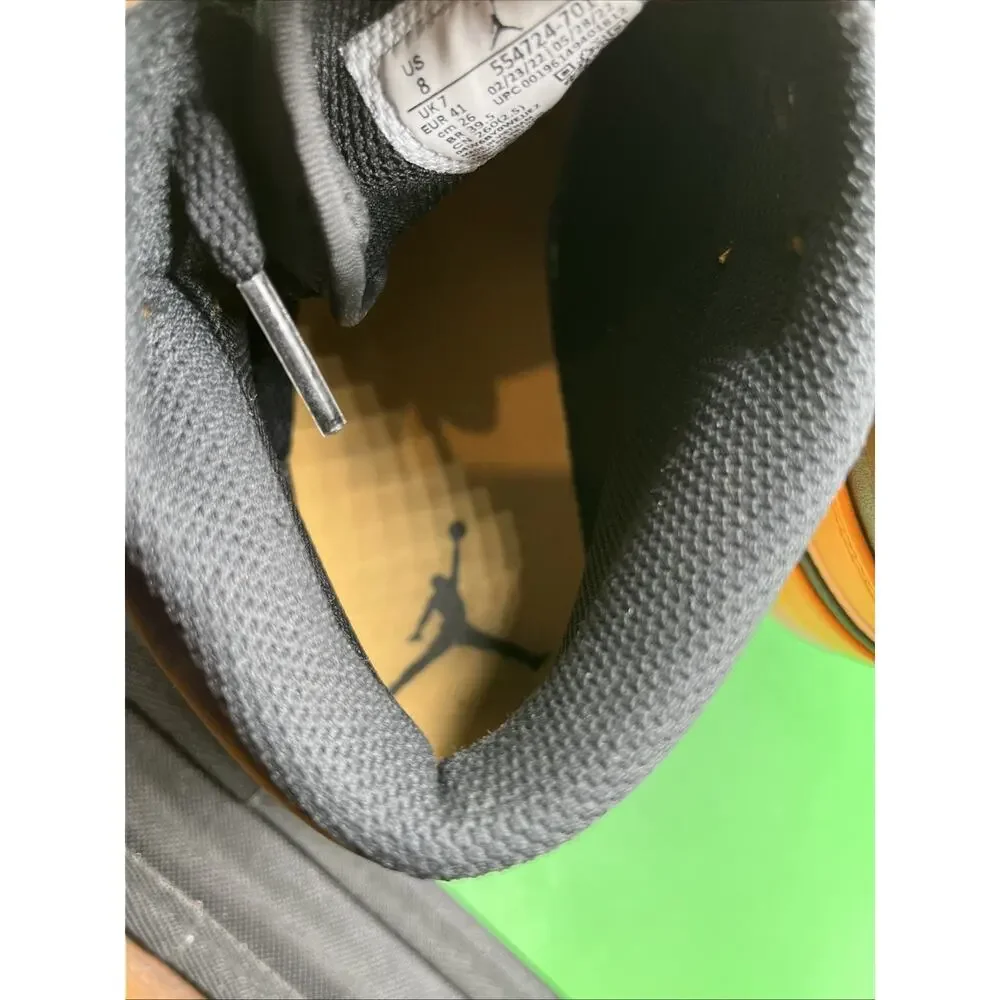 Nike Air Jordan 1 Mid Yellow Ochre White Black DQ8426-701 Men’s Size 8